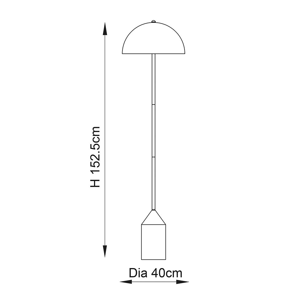 Norman Gloss White Shade Floor Lamp In Antique Brass