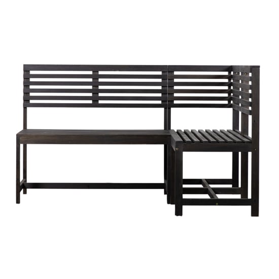 Norris Balcony Outdoor Acacia Wood Seating Bench In Charcoal_3