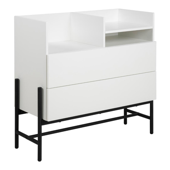 Read more about Norko wooden chest of 2 drawers in matt white