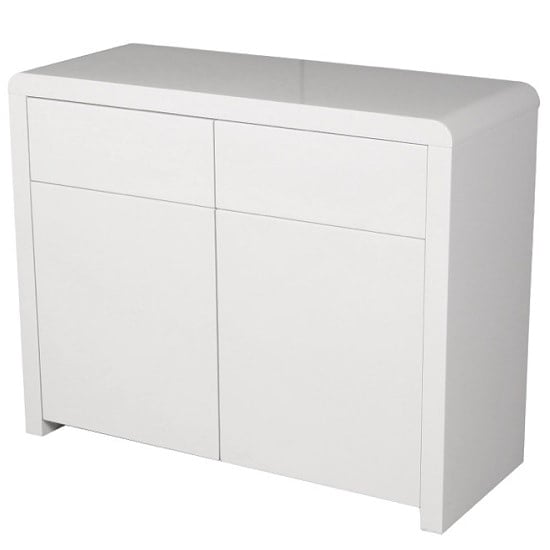 Photo of Norset modern sideboard in white gloss with 2 doors