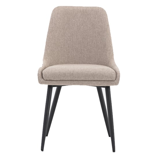 Norton Fabric Dining Chair In Steel Grey With Metal Frame