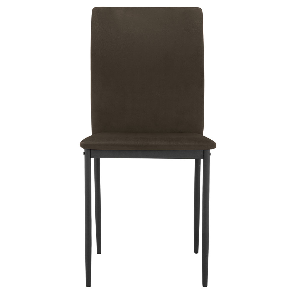 Norzen Mink Brown Velvet Dining Chairs in Pair