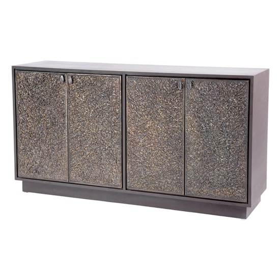 Notting Wooden Sideboard With 4 Doors In Textured Brown