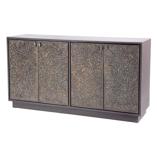 Product photograph of Notting Wooden Sideboard With 4 Doors In Textured Brown from Furniture in Fashion