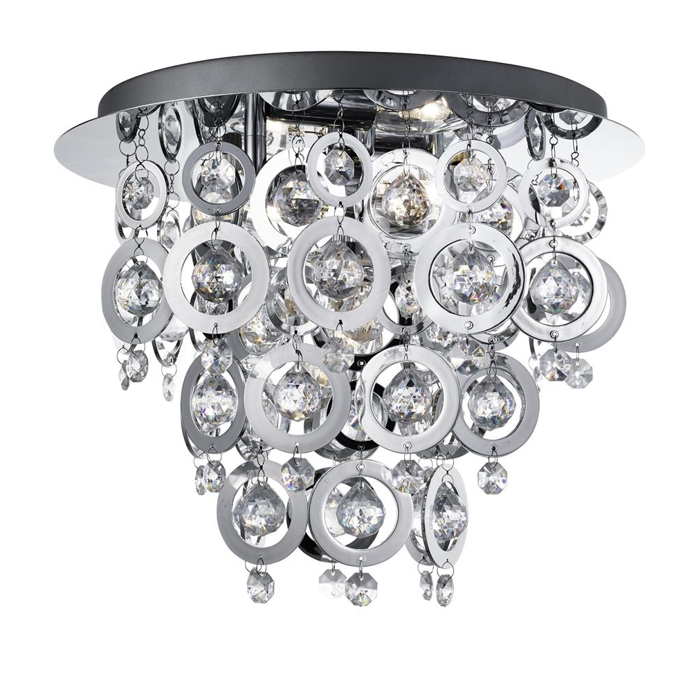 Read more about Nova 3 light acrylic flush light in chrome