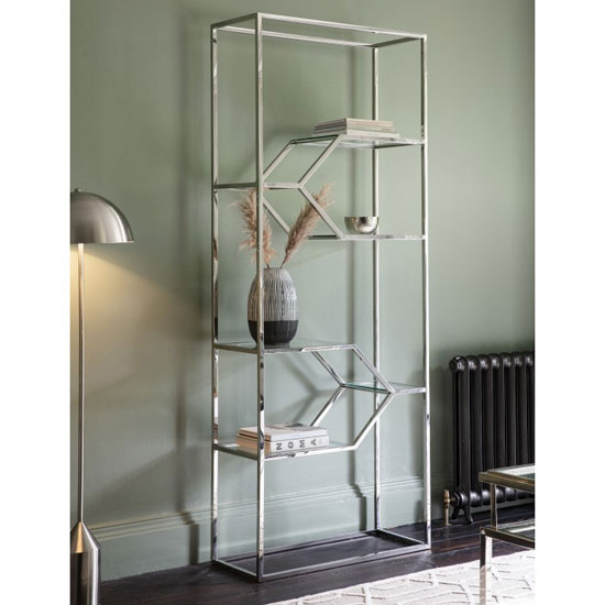 Nova Metal Open Shelving Unit In Silver Furniture in Fashion