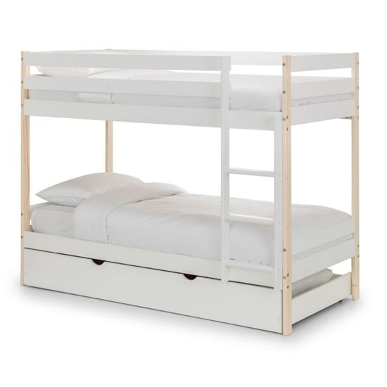 Naiser Wooden Bunk Bed With Guest Bed In White Lacquer_3