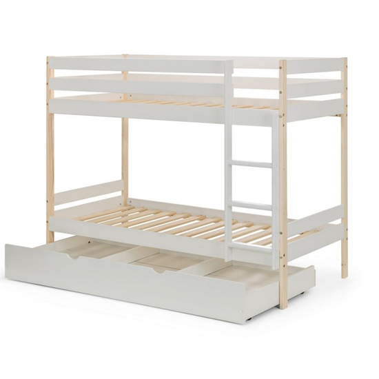 Naiser Wooden Bunk Bed With Guest Bed In White Lacquer_4