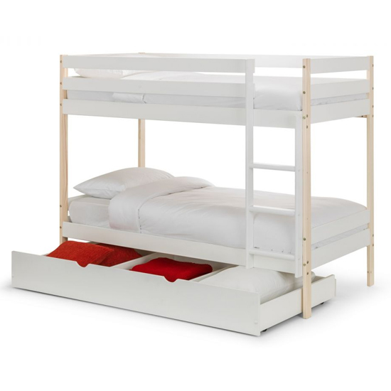 Naiser Wooden Bunk Bed With Guest Bed In White Lacquer_5