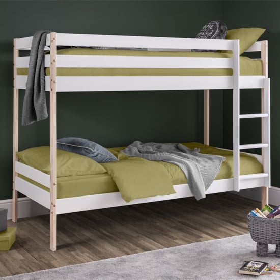 Naiser Wooden Bunk Bed In White Lacquer