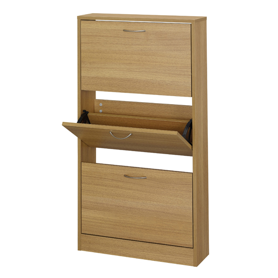 Nova Wooden Shoe Storage In Oak With 3 Doors Furniture in Fashion