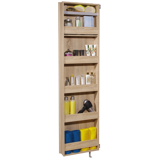 Novato Mirrored Rotating Shoe Storage In Sonoma Oak Furniture