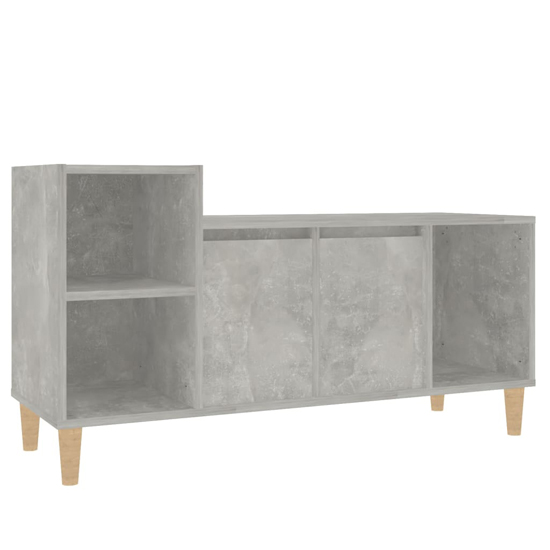 Novato Wooden TV Stand With 2 Doors In Concrete Effect