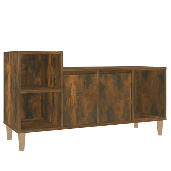 Novato Wooden TV Stand With 2 Doors In Smoked Oak