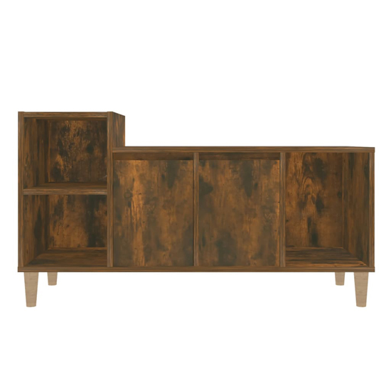 Novato Wooden TV Stand With 2 Doors In Smoked Oak