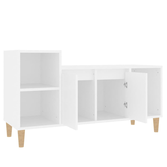 Novato Wooden TV Stand With 2 Doors In White