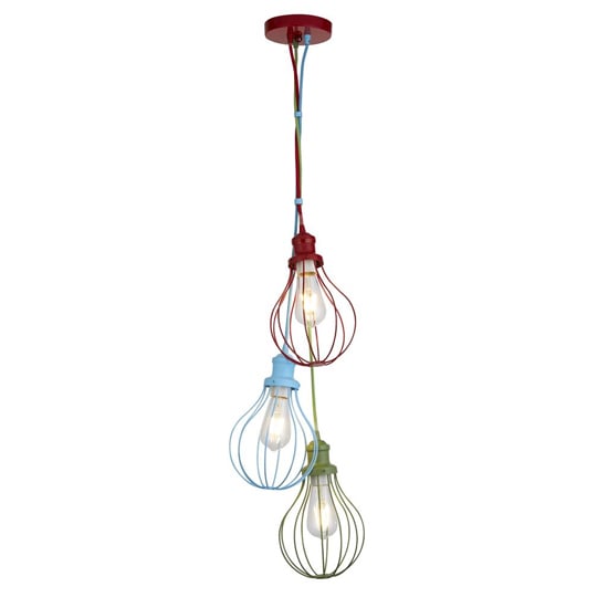 Photo of Novelty 3 lights balloon pendant light in multicoloured