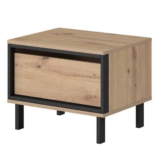 Product photograph of Novi Wooden Set Of 2 Bedside Cabinets 1 Drawer In Artisan Oak from Furniture in Fashion