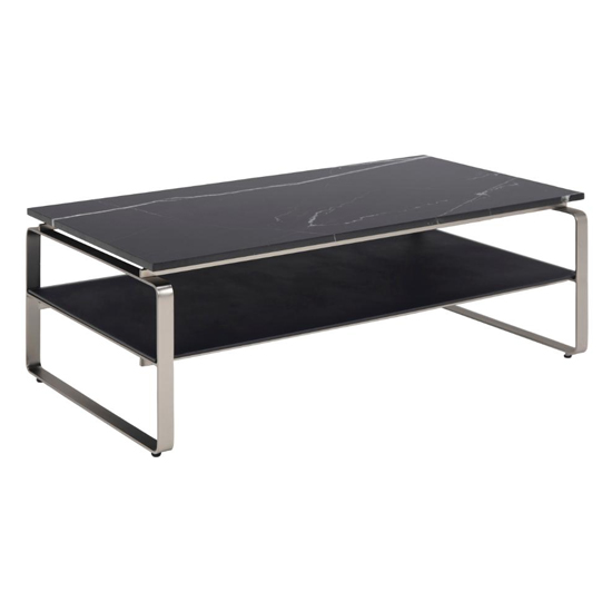 Read more about Noblesville rectangular marble coffee table in marquina black