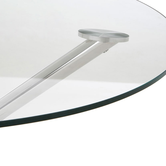 Kurhah Glass Round Dining Table In Silver     _3