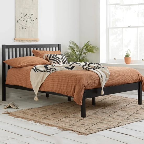 Read more about Novo wooden double bed in black