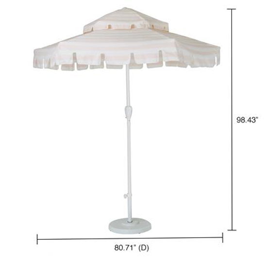 Necton Connie Outdoor Parasol In Pink And White Stripes_4