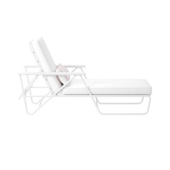 Necton Connie Sun Chaise Lounger In White With White Cushion_3