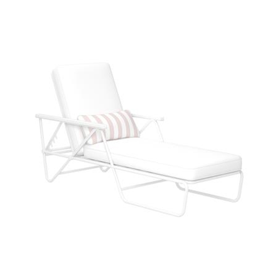 Necton Connie Sun Chaise Lounger In White With White Cushion_4