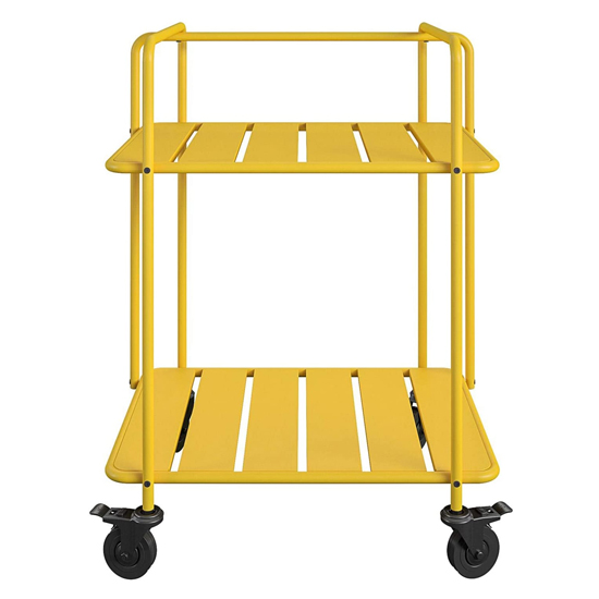 Necton Penelope Metal Serving Cart In Yellow_4