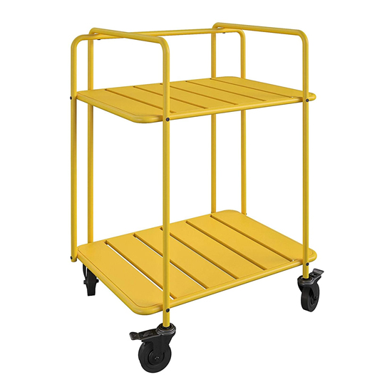 Necton Penelope Metal Serving Cart In Yellow_5