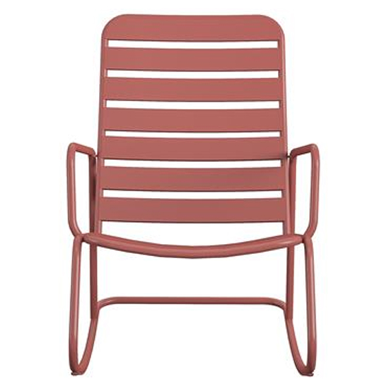 Necton Roberta Metal Rocking Chair In Red_2
