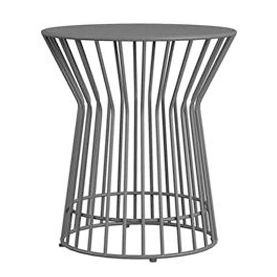 Necton Roberta Metal Side Table In Charcoal Grey_2
