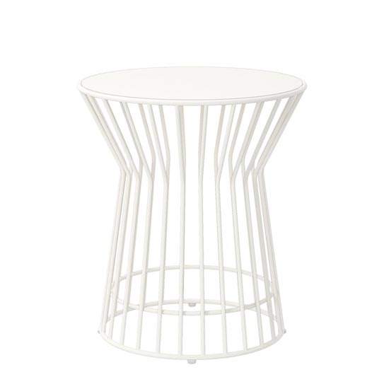 Necton Roberta Metal Side Table In White_2