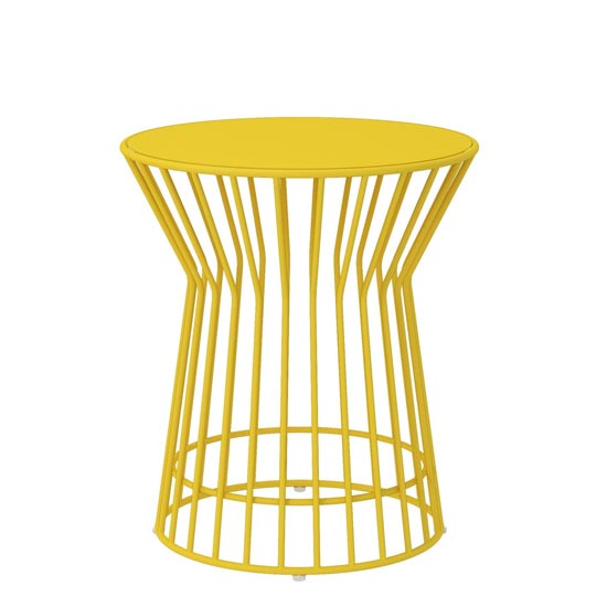 Necton Roberta Metal Side Table In Yellow Furniture in Fashion