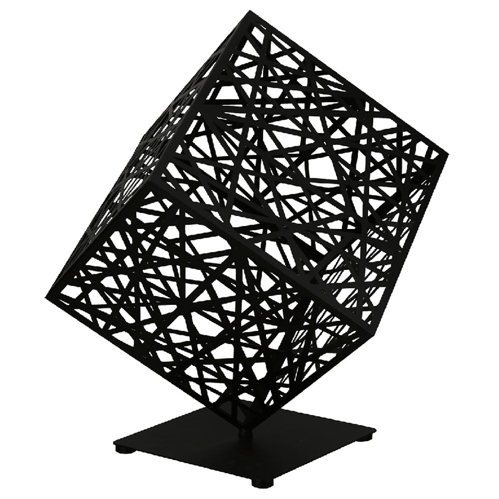 Noxel Metal Abstract Geometric Sculpture in Black