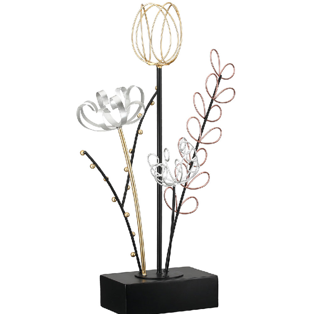 Noxel Metal Flower Object Sculpture in Multicolour