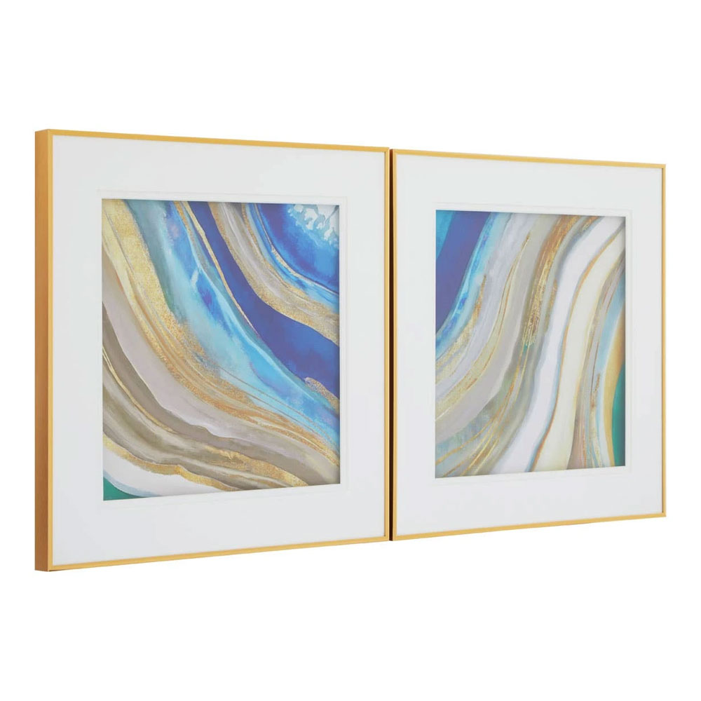 Noxen Canvas Set Of 2 Abstract Wall Art in Multicolour