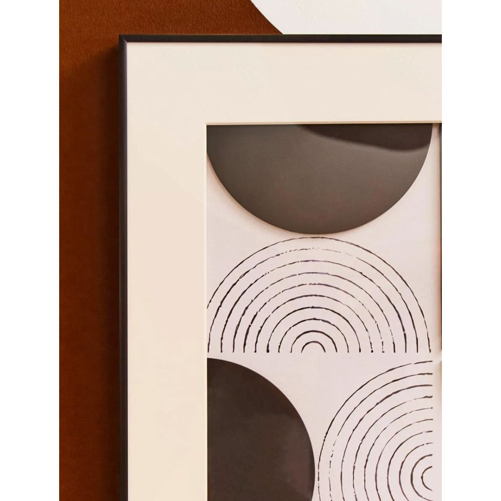 Noxen Wooden 3D Carved Wall Art in Black And White