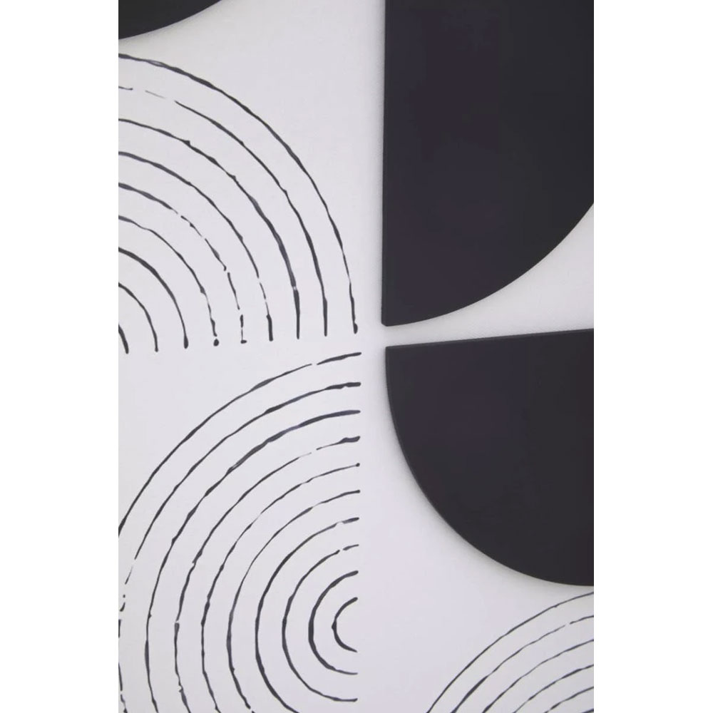 Noxen Wooden 3D Carved Wall Art in Black And White