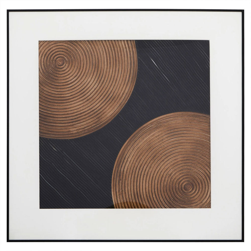 Noxen Wooden Carved Wall Art in Black And Brown