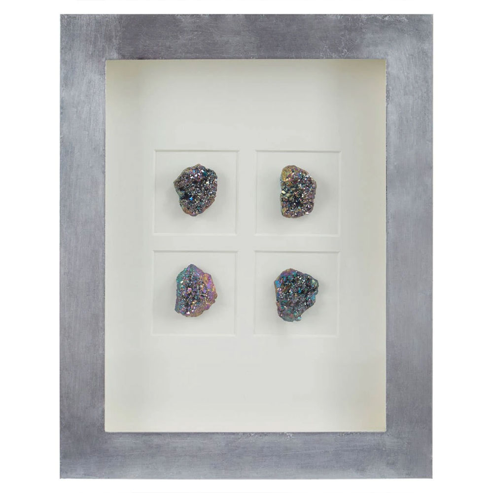 Noxen Wooden Stone Wall Art in Multicolour and Grey