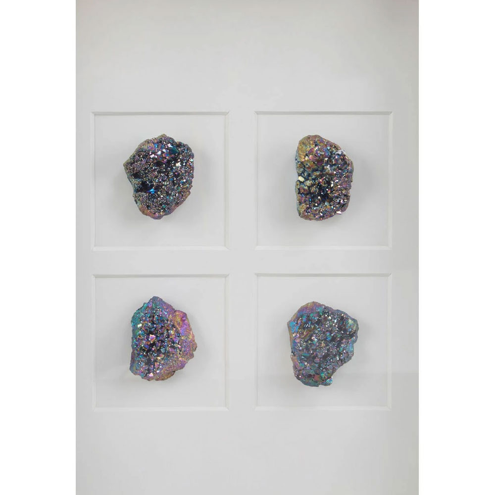 Noxen Wooden Stone Wall Art in Multicolour and Grey
