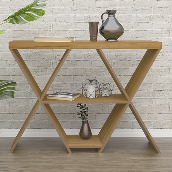 Photo of Nuneaton wooden console table in oak effect