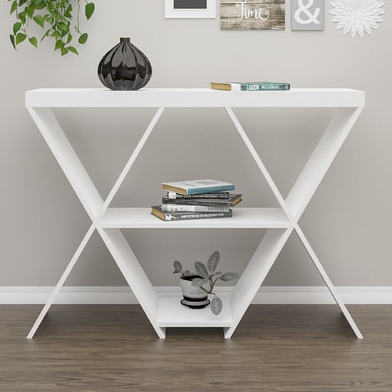 Read more about Nuneaton wooden console table in white