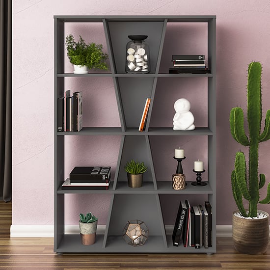 Read more about Nuneaton medium wooden bookcase in grey