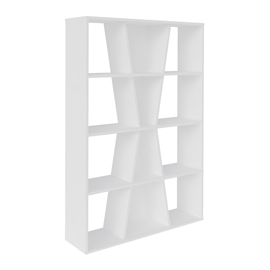 Nuneaton Medium Wooden Bookcase In White