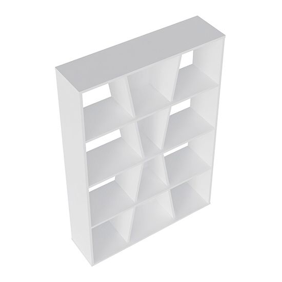 Nuneaton Medium Wooden Bookcase In White