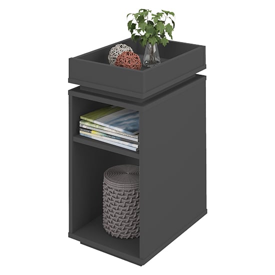 Nuneaton Wooden Storage Side Table In Grey_2