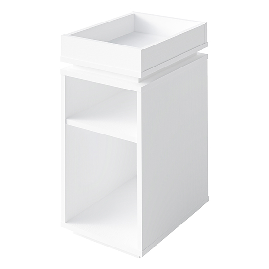 Nuneaton Wooden Storage Side Table In White_3