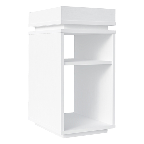 Nuneaton Wooden Storage Side Table In White_4